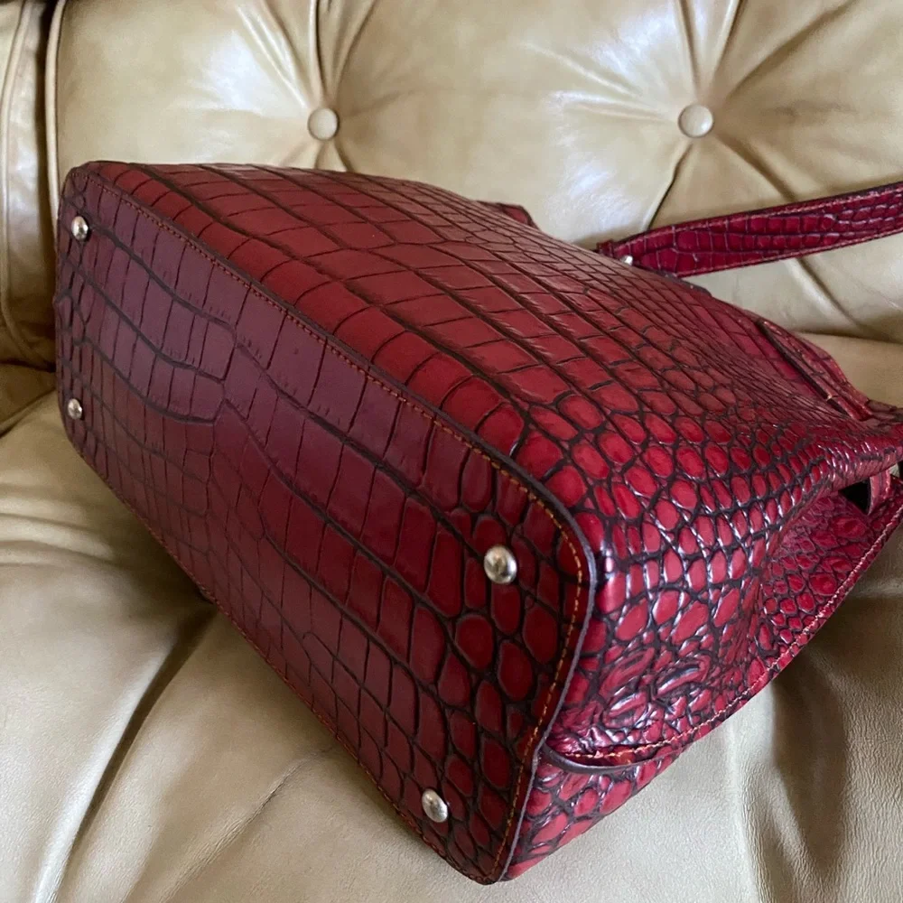 RARE Dooney & Bourke NWOT Alto Cinched Croco Leather Belt Bag & Wallet Set - Picture 6 of 16